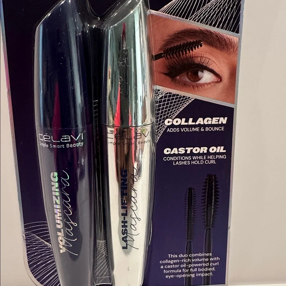 Celavi Volume & Curl Mascara Duo for Volumizing and Lash-Lifting Curl.